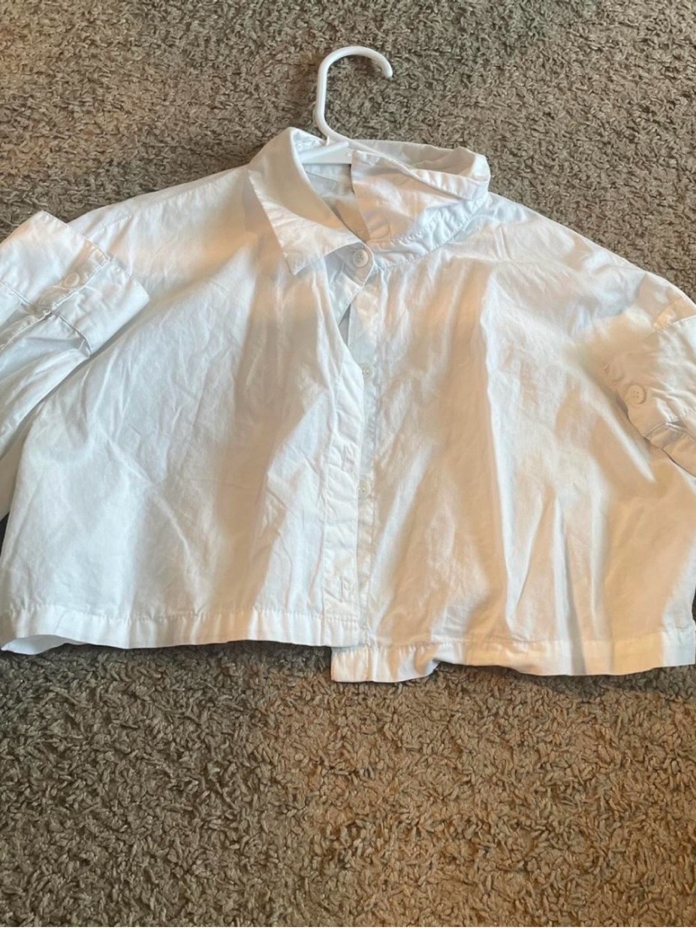 H&M White Divided Label Button-Up Shirt